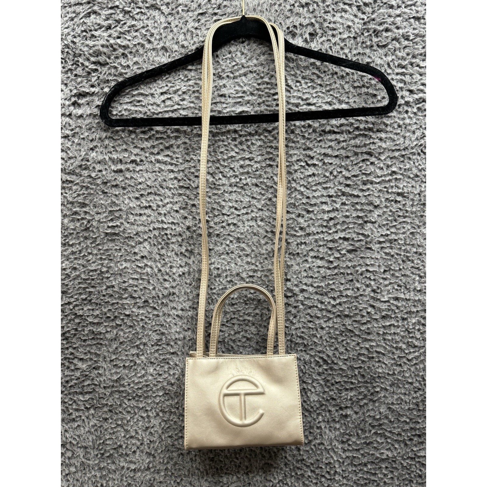 Telfar Metallic Gold Extra Small Sling Bucket Bag